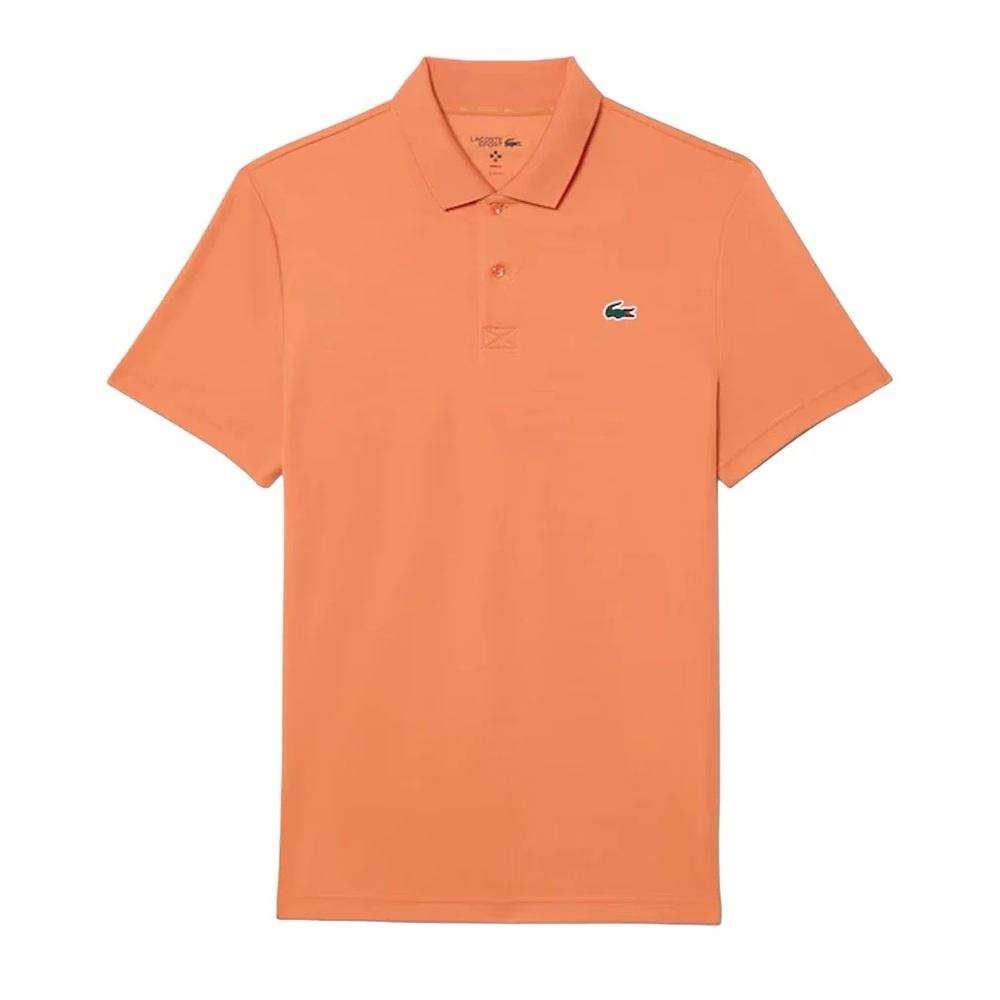 Lacoste Orange Short Sleeve Pique Polo with Croc Logo